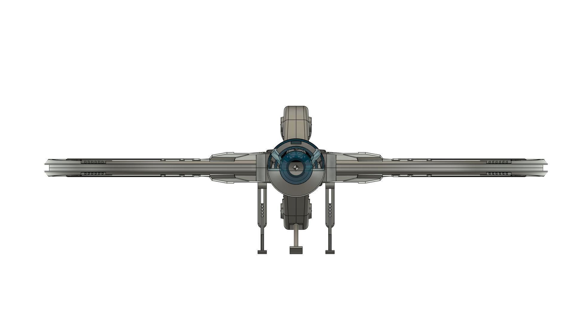 AHSOKA STAR WARS   T-6 shuttle Hasbro size for 3 75 inch 3D print model_1