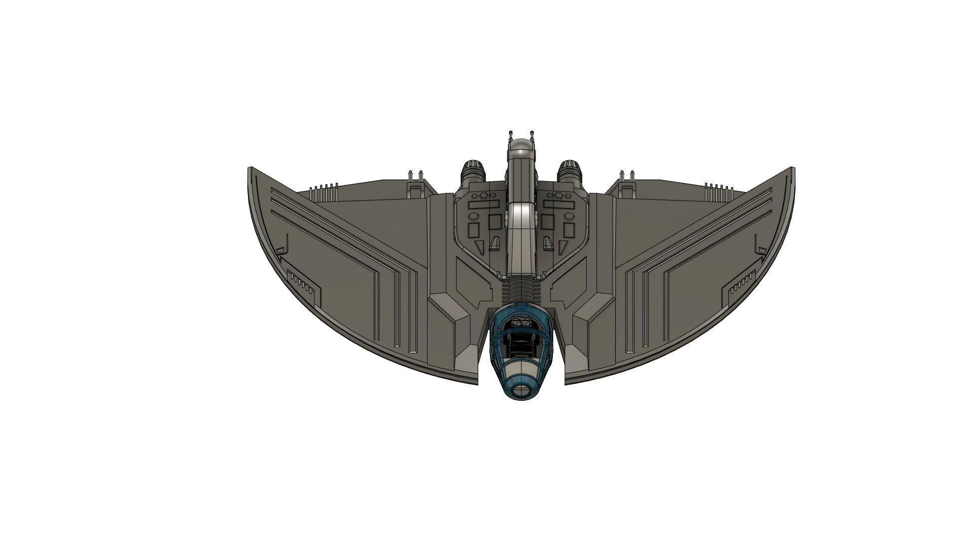 AHSOKA STAR WARS   T-6 shuttle Hasbro size for 3 75 inch 3D print model_4