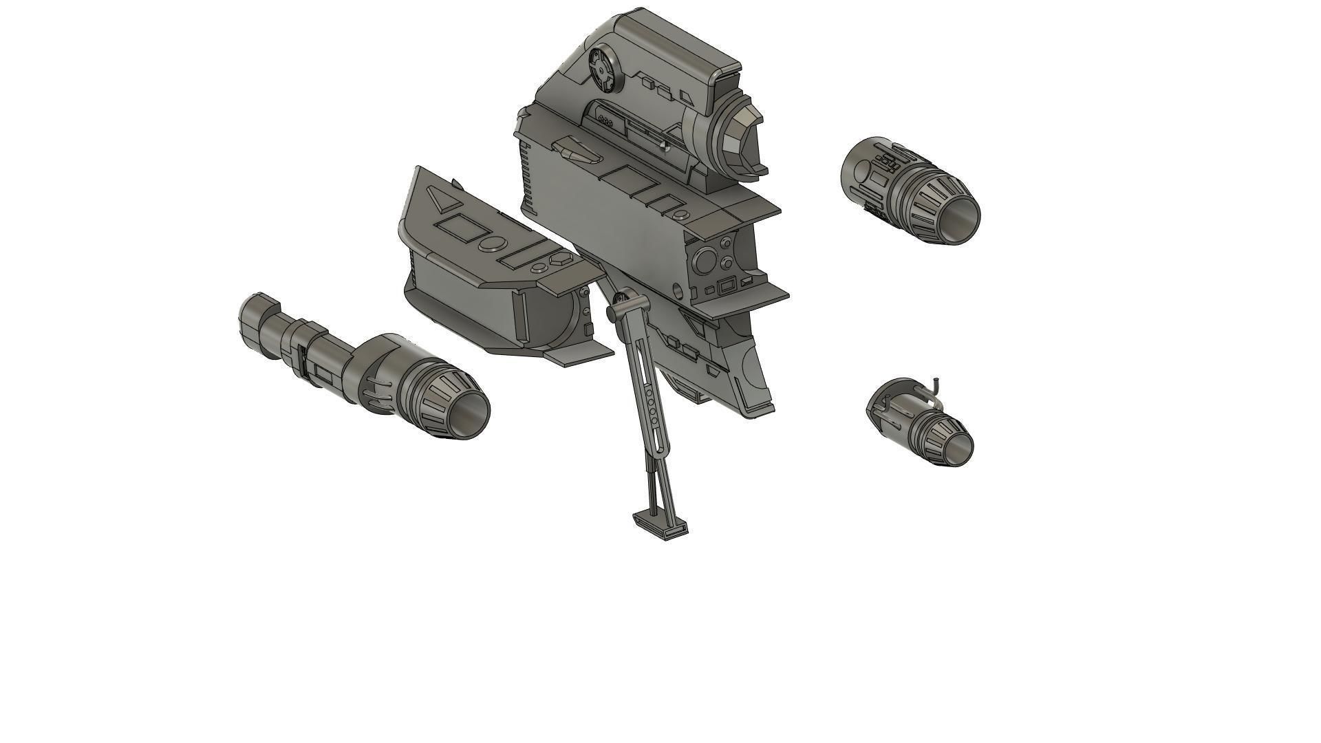 AHSOKA STAR WARS   T-6 shuttle Hasbro size for 3 75 inch 3D print model_15