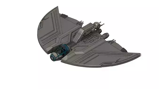 AHSOKA STAR WARS   T-6 shuttle Hasbro size for 3 75 inch 3D print model