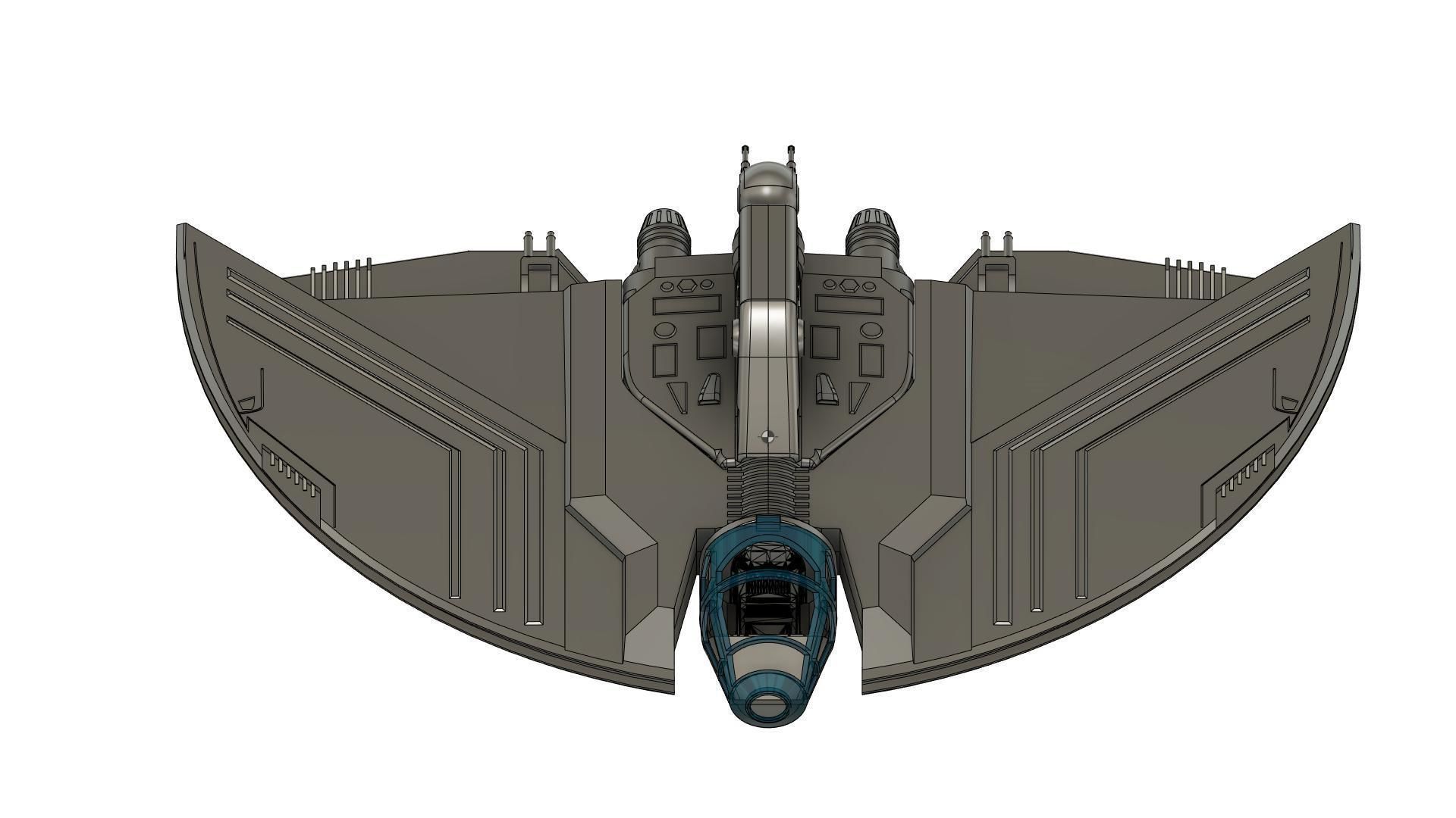 AHSOKA STAR WARS   T-6 shuttle Hasbro size for 3 75 inch 3D print model_13