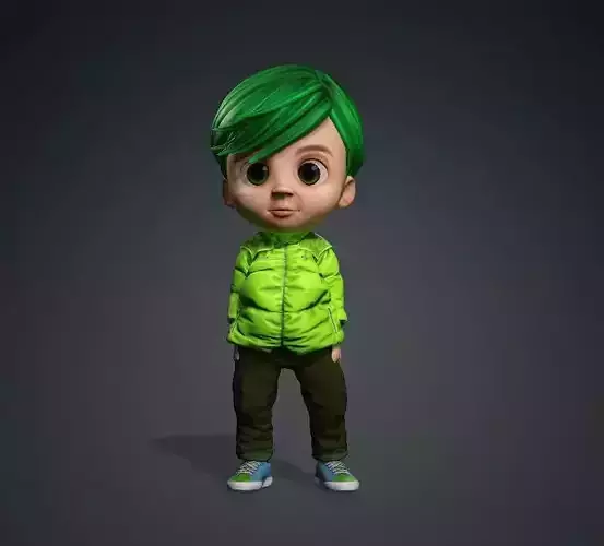 Cartoon Boy Rigged 3D model 