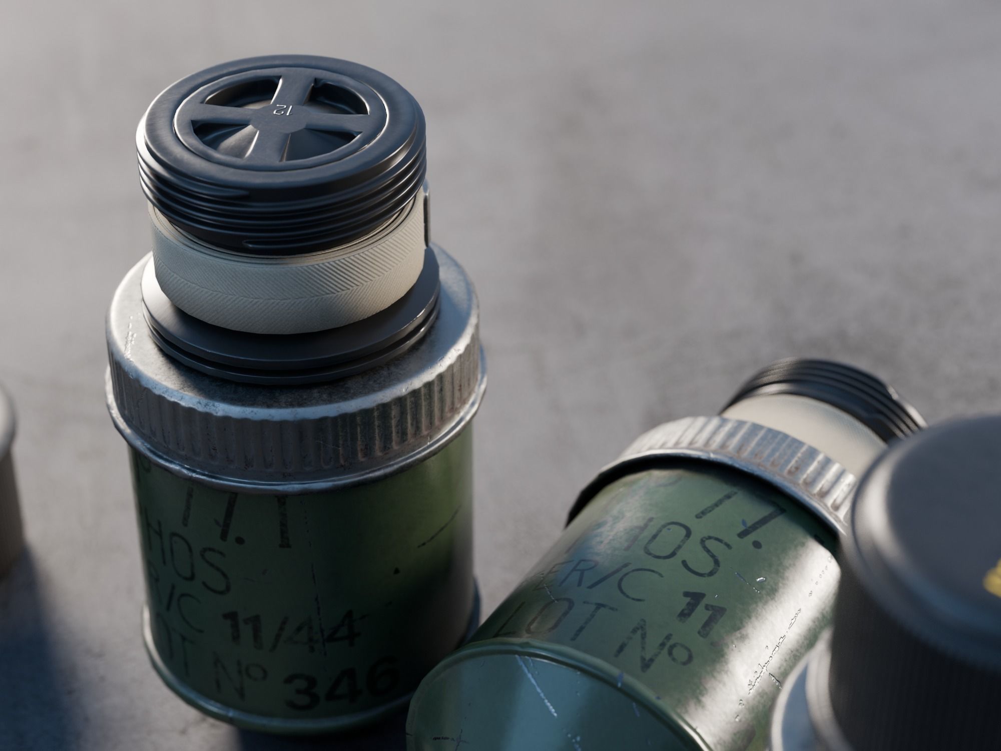 No77 White Phosphorus Smoke Grenade  - Game and VFX-Ready Low-poly 3D model_1