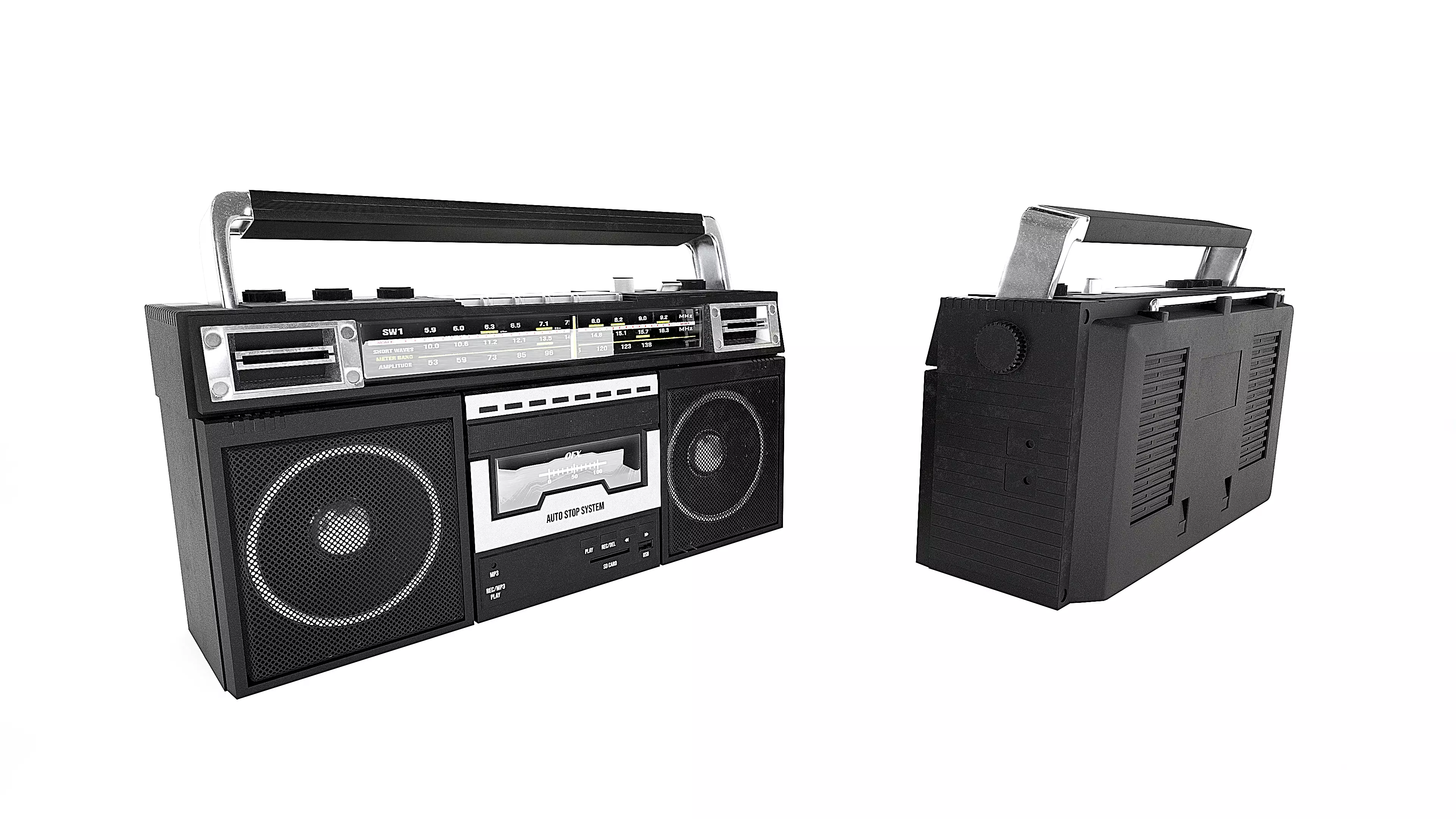 Retro Boombox 3D model