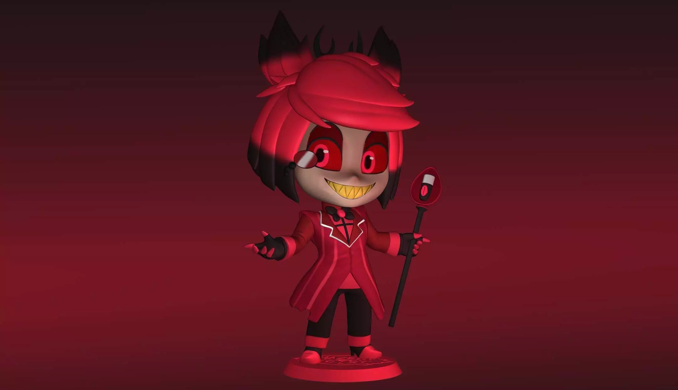 Alastor Chibi Hazbin Hotel 3D print model