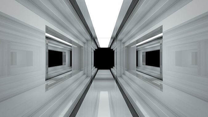 Sci Fi Room Low-poly 3D model