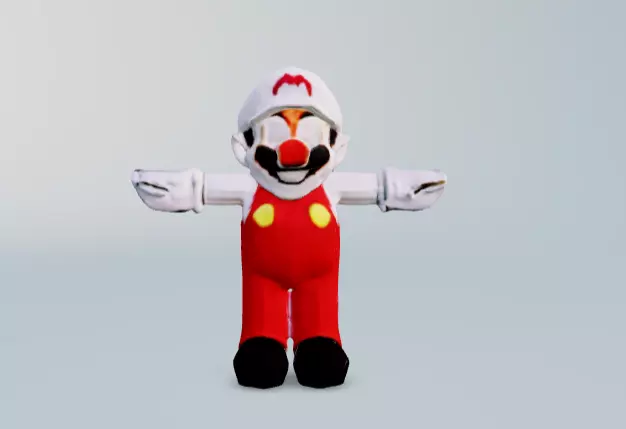 Scary Mario Free low-poly 3D model
