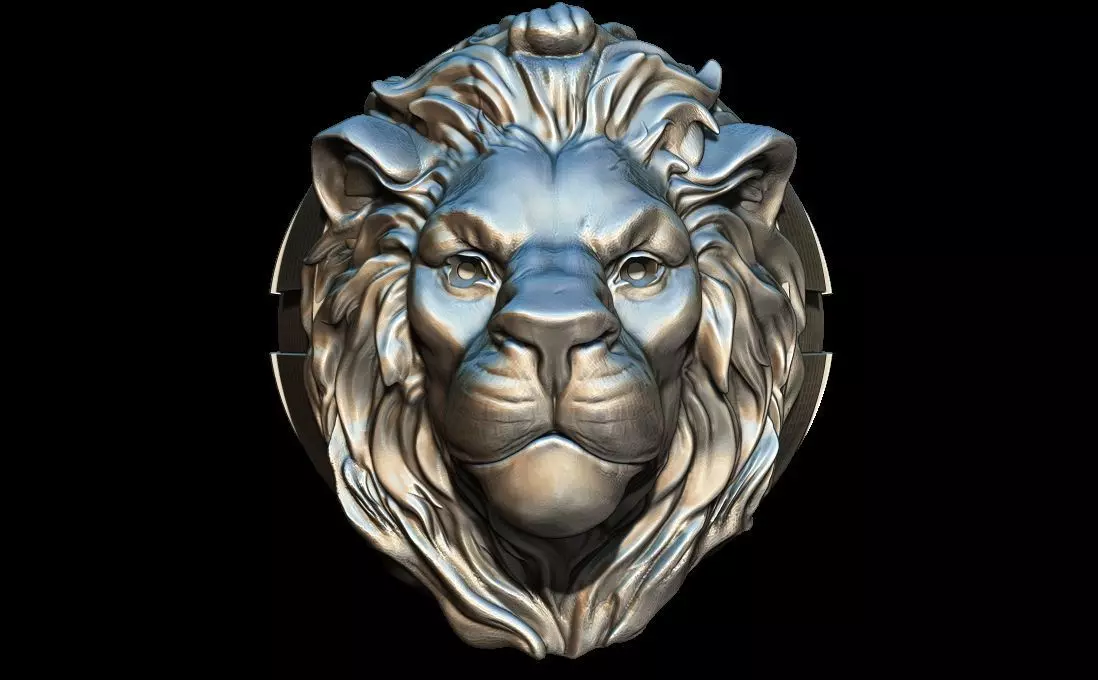Lion cross Ring  3D print model_0
