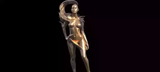 Egyptian monk distortion sculpture 