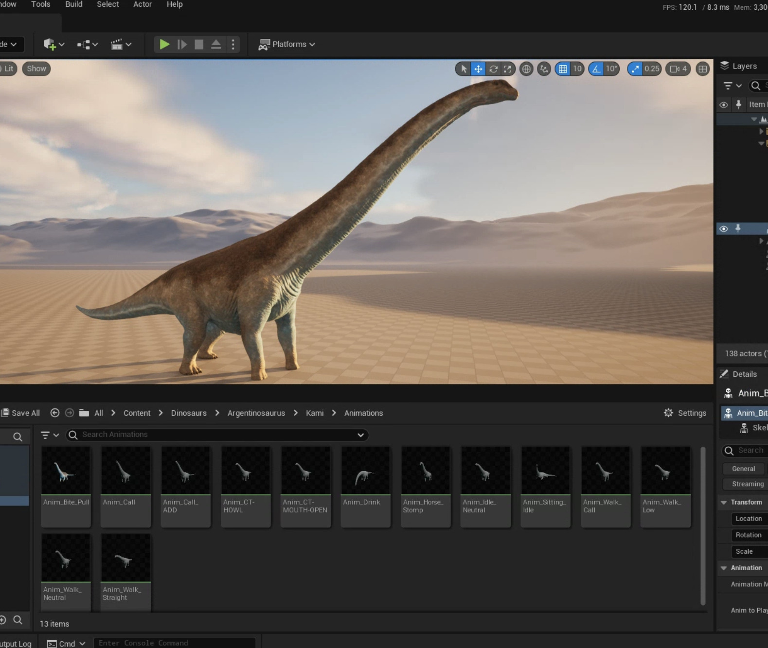Argentinosaurus Animated 3D model_6