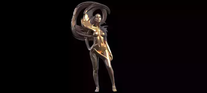 Egyptian Anubis Female monk sculture