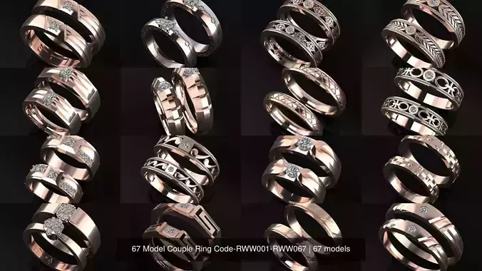67 Model Couple Ring Code-RWW001-RWW067