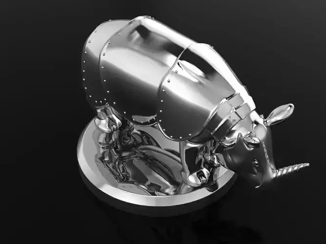  Rhinoceros Sculpture Work-SCT149 3D print model