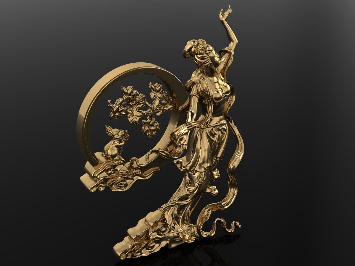 Guan Yin Sculpture Work-SCT145 3D print model_1
