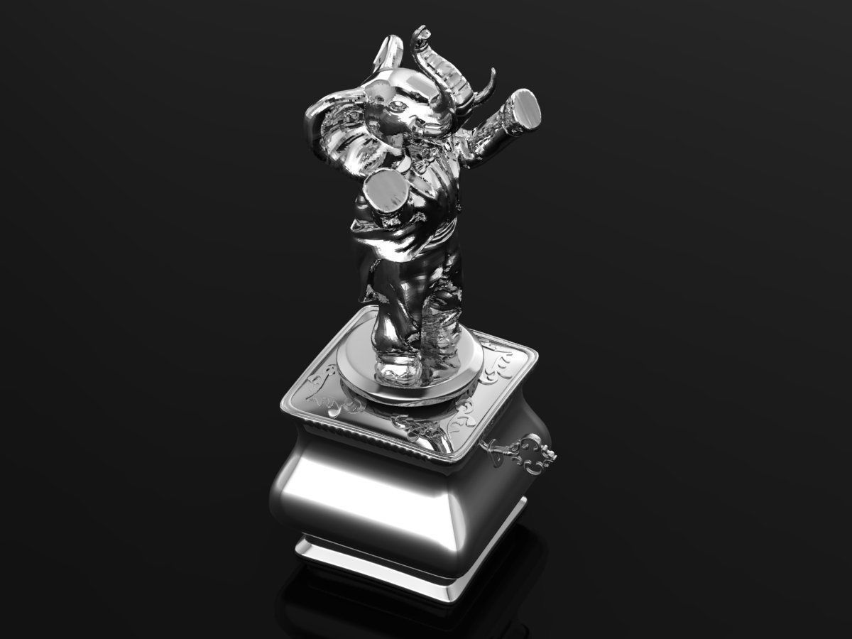 Elephant Sculpture Work-SCT143 3D print model_1