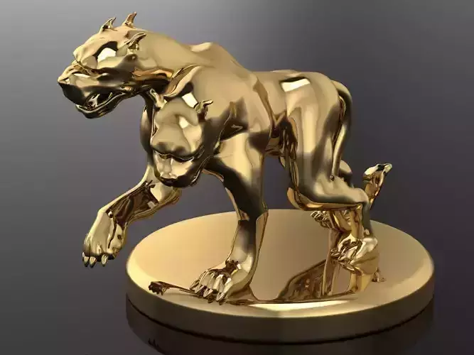 2 headed dog Sculpture Work-SCT128 3D print model