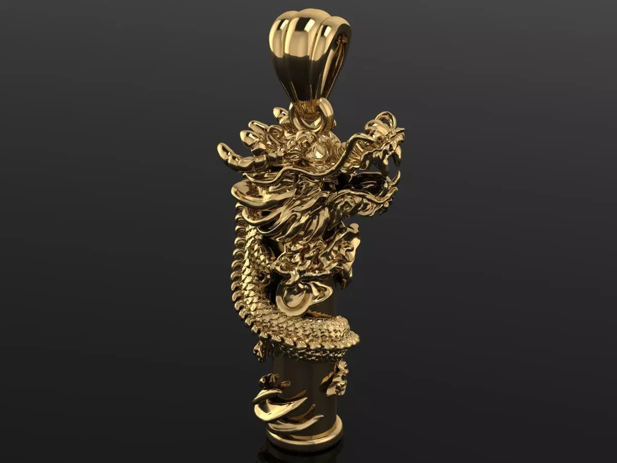 Chinese Dragon Sculpture Work-SCT126 3D print model