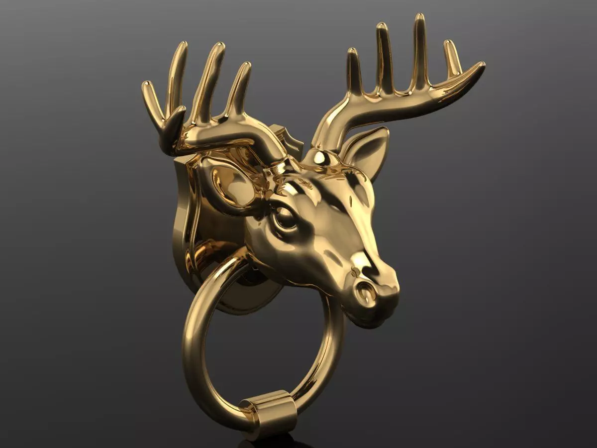 Deer Gate Sculpture Work-SCT122 3D print model_0
