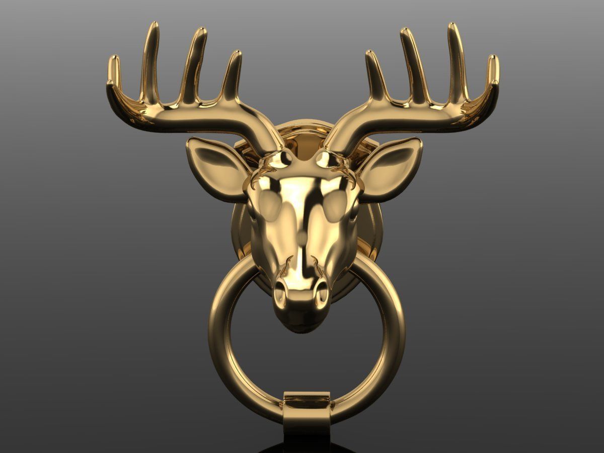 Deer Gate Sculpture Work-SCT122 3D print model_1