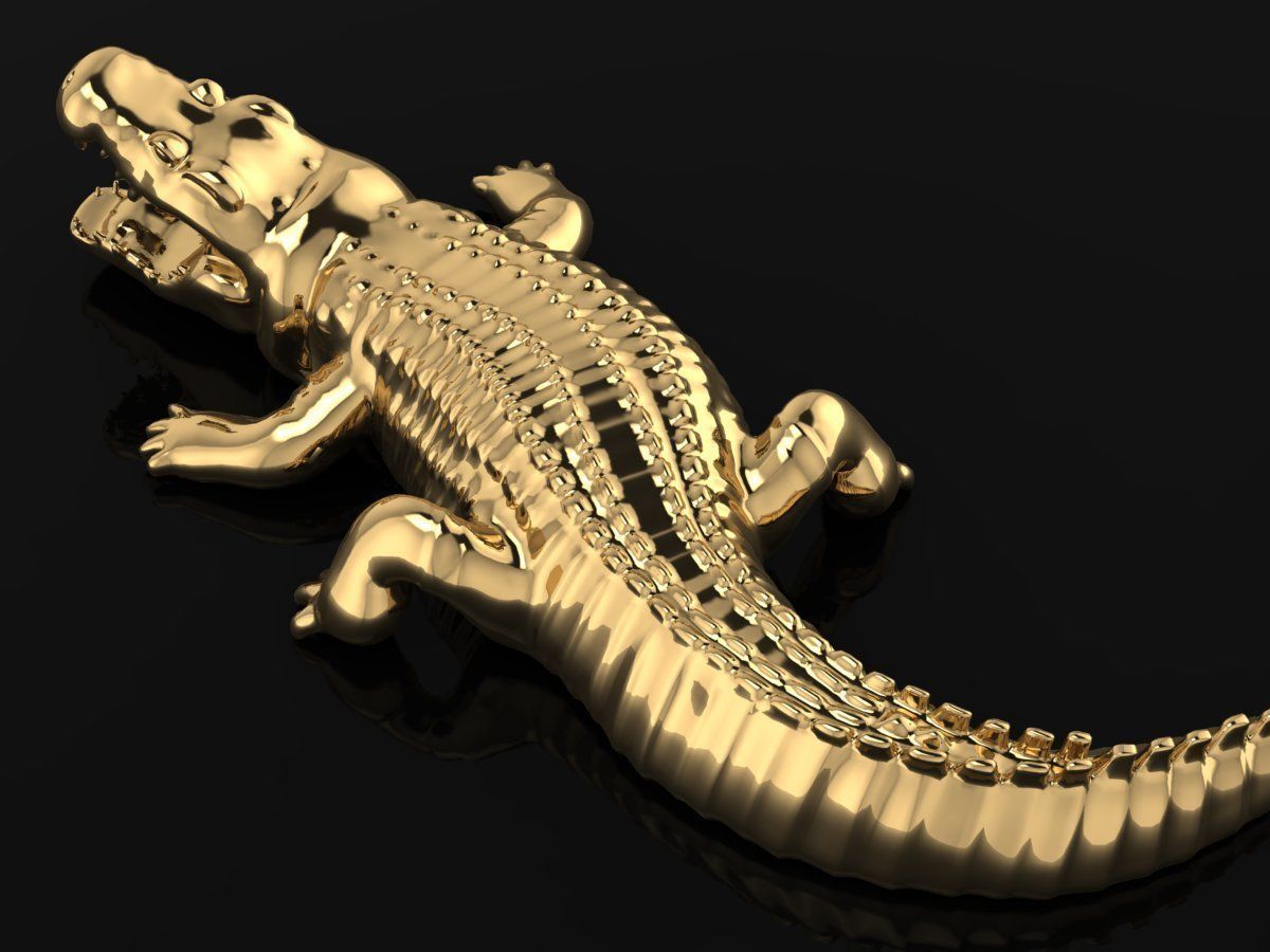 Crocodile Sculpture Work-SCT114 3D print model_1
