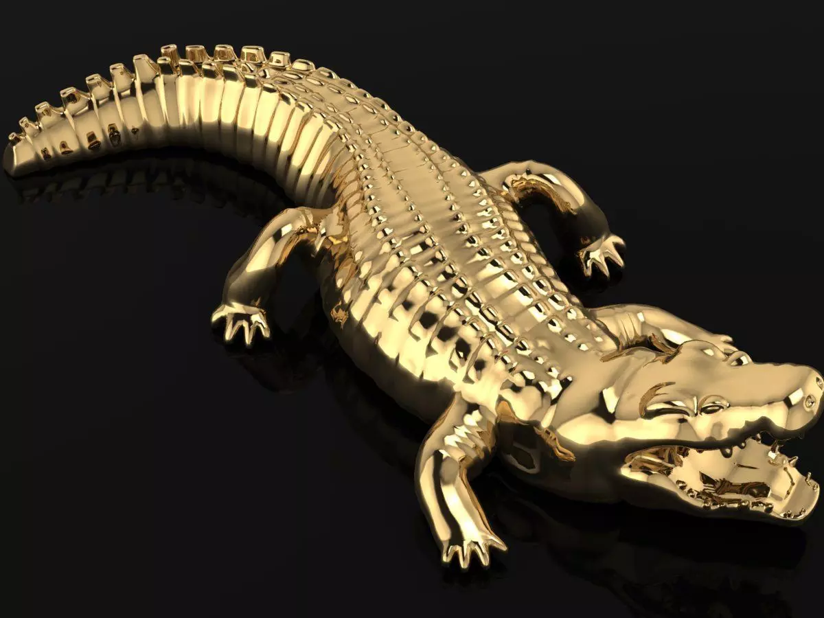 Crocodile Sculpture Work-SCT114 3D print model_0