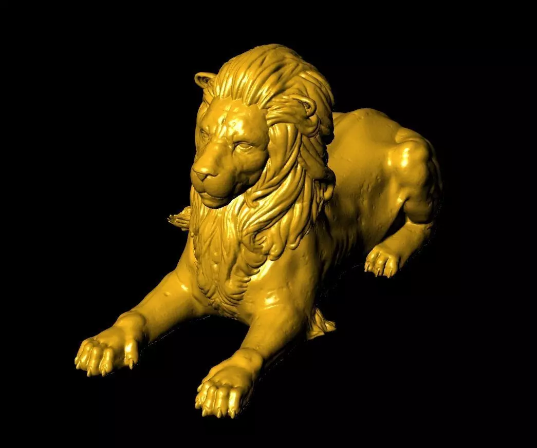 Lion Sculpture Work-SCT096 3D print model_0