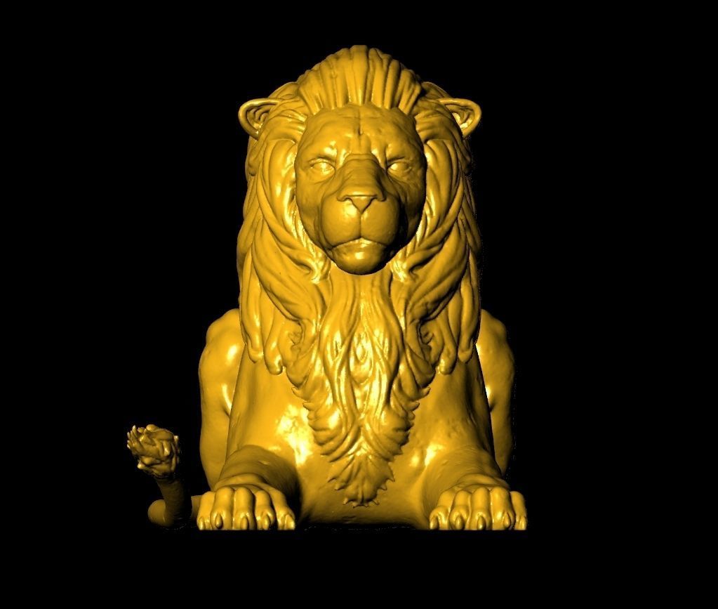 Lion Sculpture Work-SCT096 3D print model_1
