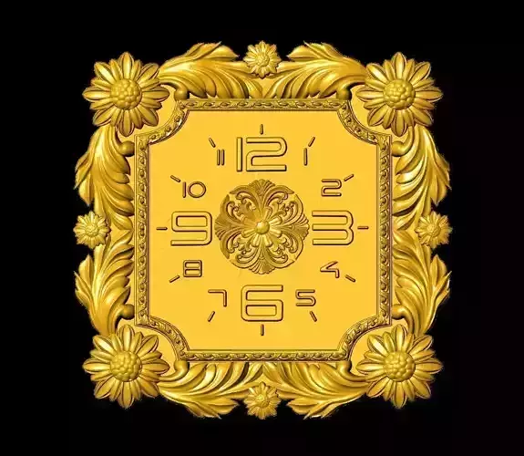 Antique Clock Sculpture Work-SCT082 3D print model