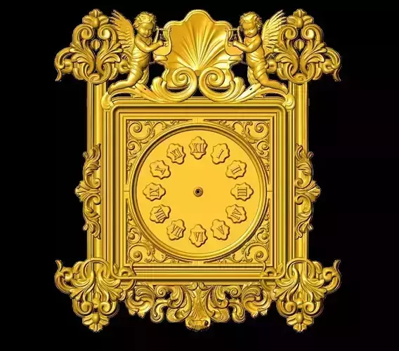 Antique Clock Sculpture Work-SCT081 3D print model