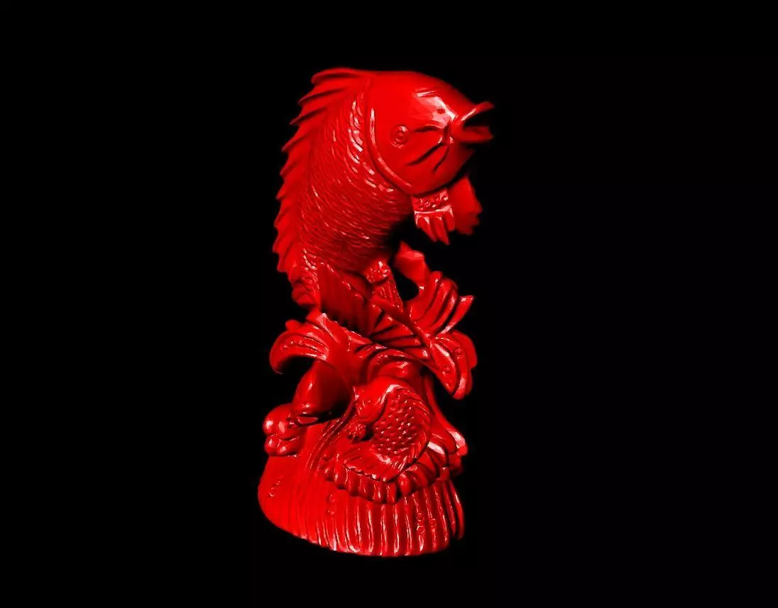 Koi Fish Sculpture Work-SCT064 3D print model