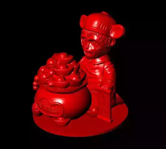 Chinese monkey Sculpture Work-SCT047