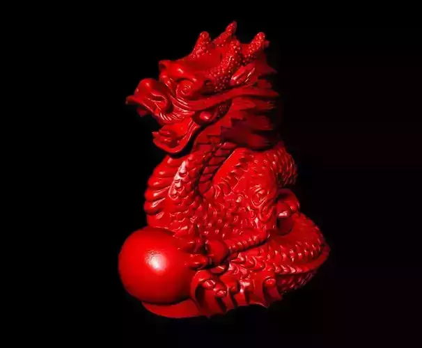 Chinese Dragon Sculpture Work-SCT035 3D print model