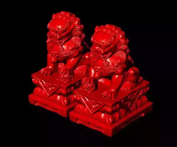 Chinese lion Sculpture Work-SCT027