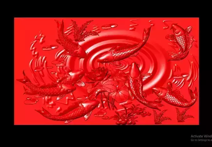 Koi Fish Sculpture Work-SCT026