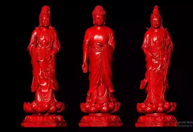 Chinese Buddha Sculpture Work-SCT023 3D print model
