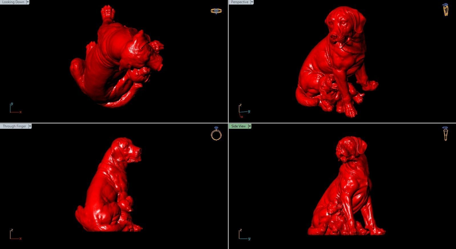Dog Sculpture Work-SCT019 3D print model_8