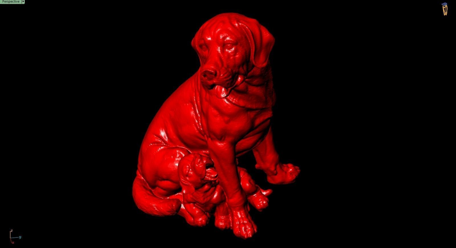 Dog Sculpture Work-SCT019 3D print model_5