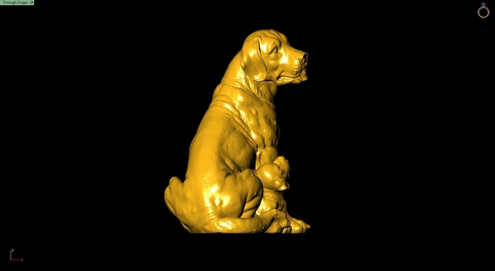 Dog Sculpture Work-SCT019 3D print model_2