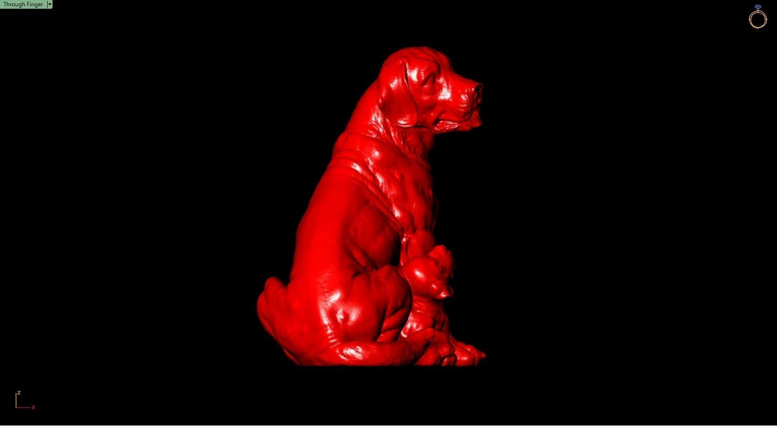 Dog Sculpture Work-SCT019 3D print model_6