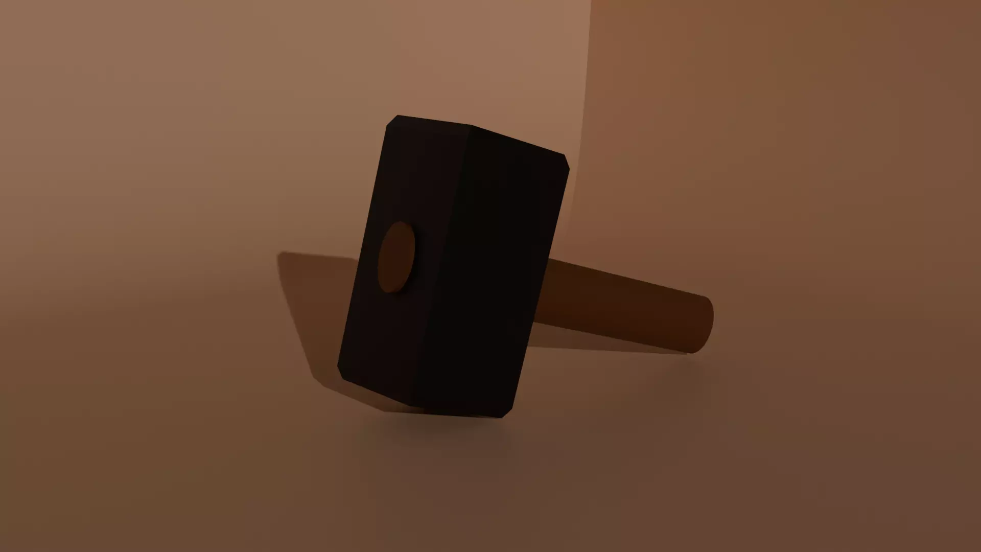 A hammer Low-poly 3D model_0