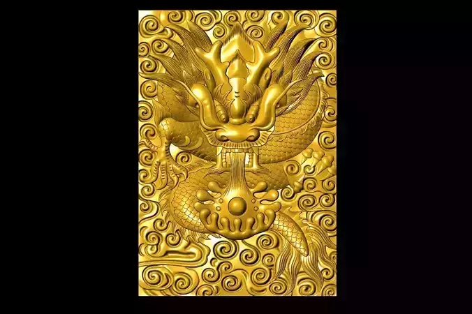 Chinese Dragon Sculpture Work-SCT015 3D print model