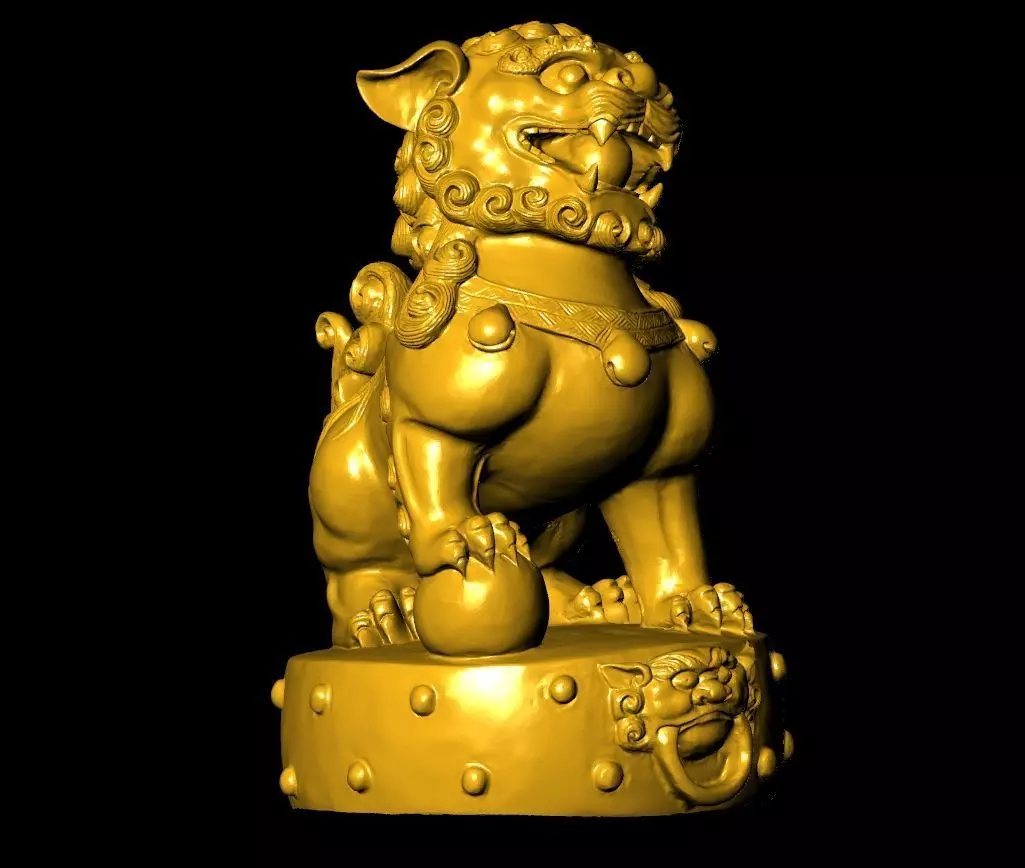 Chinese Lion Sculpture Sculpture Work-SCT014 3D print model