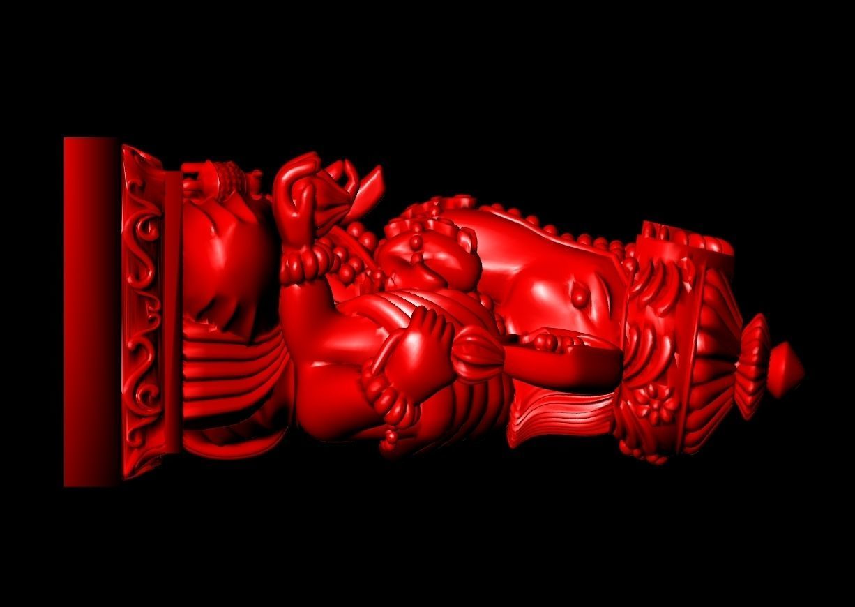 Ganesha Sculpture Work-SCT012 3D print model_5