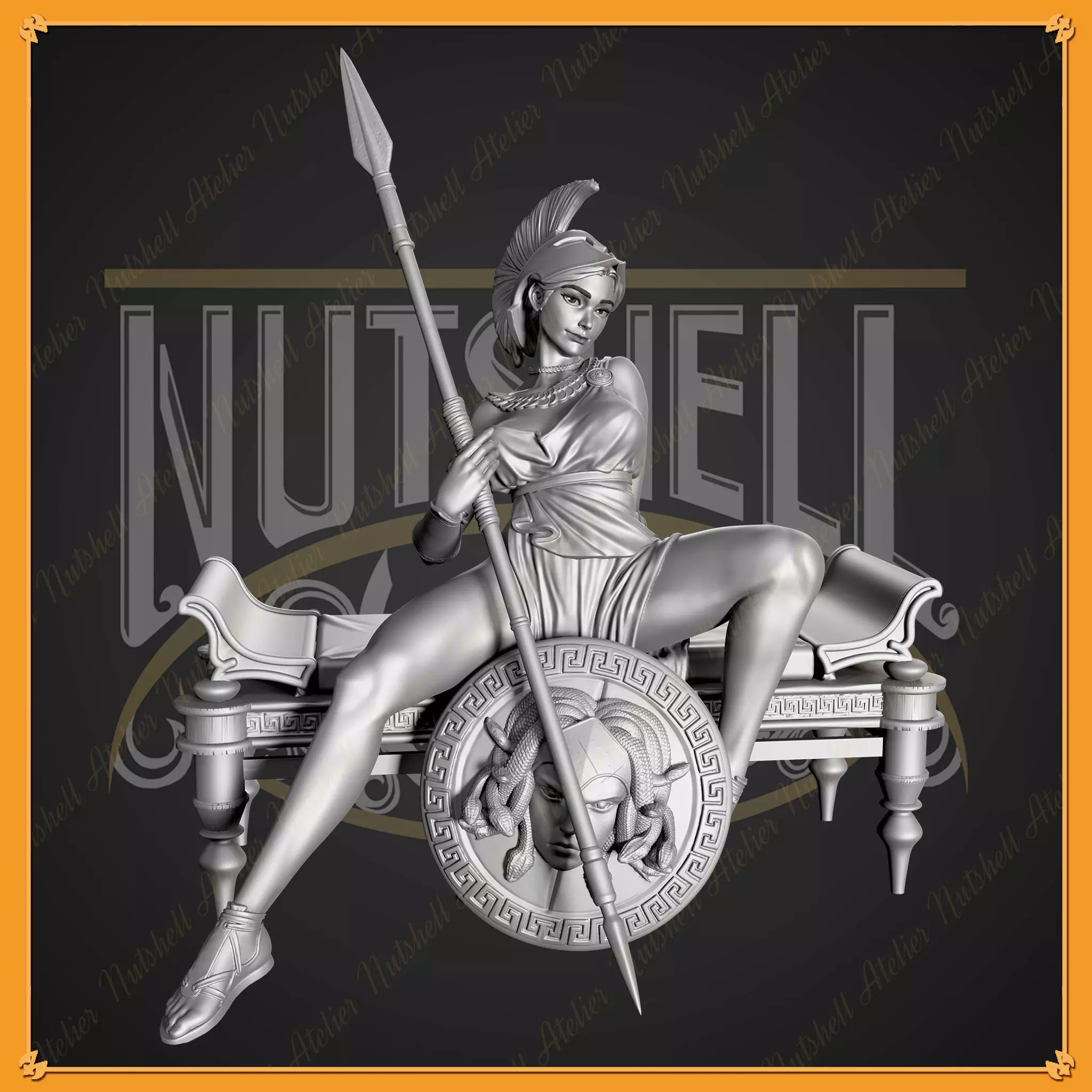 Nutshell Atelier - Athena - X-ray frame girl - NSFW 3D print model_0
