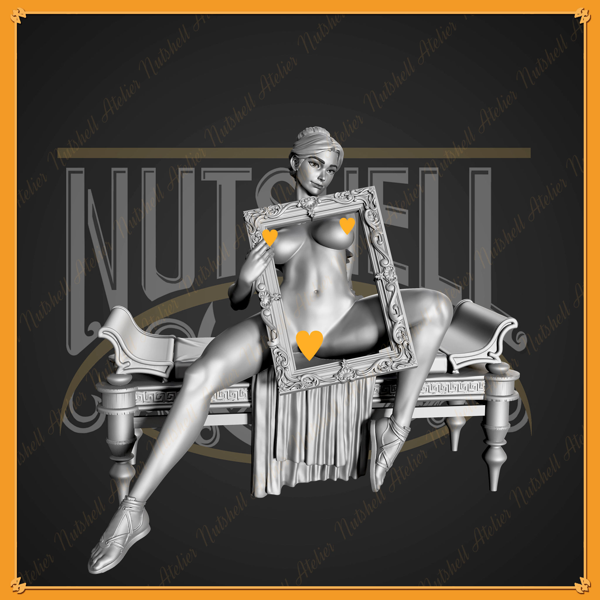 Nutshell Atelier - Athena - X-ray frame girl - NSFW 3D print model_3