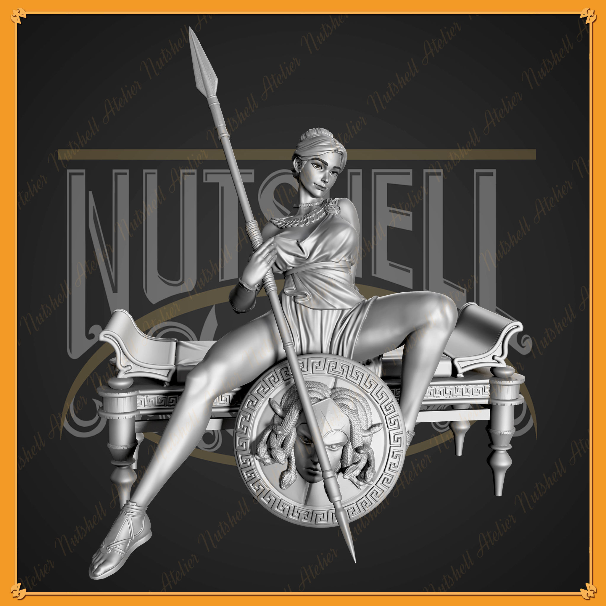 Nutshell Atelier - Athena - X-ray frame girl - NSFW 3D print model_1