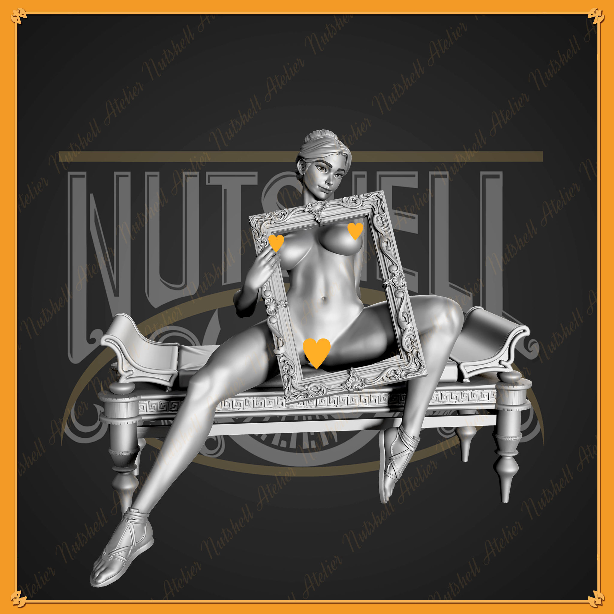 Nutshell Atelier - Athena - X-ray frame girl - NSFW 3D print model_4