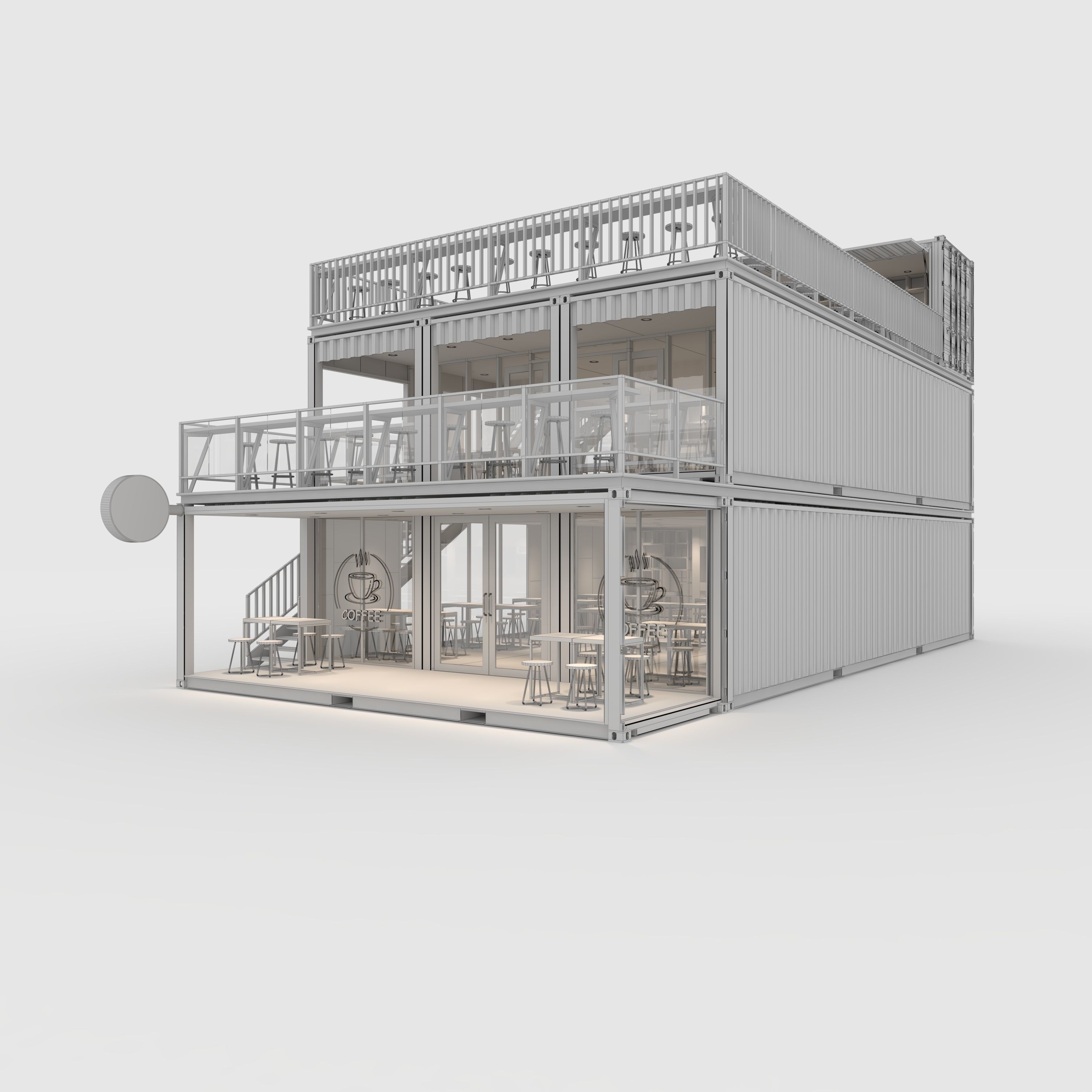 Container Cafe 10 3D model_5