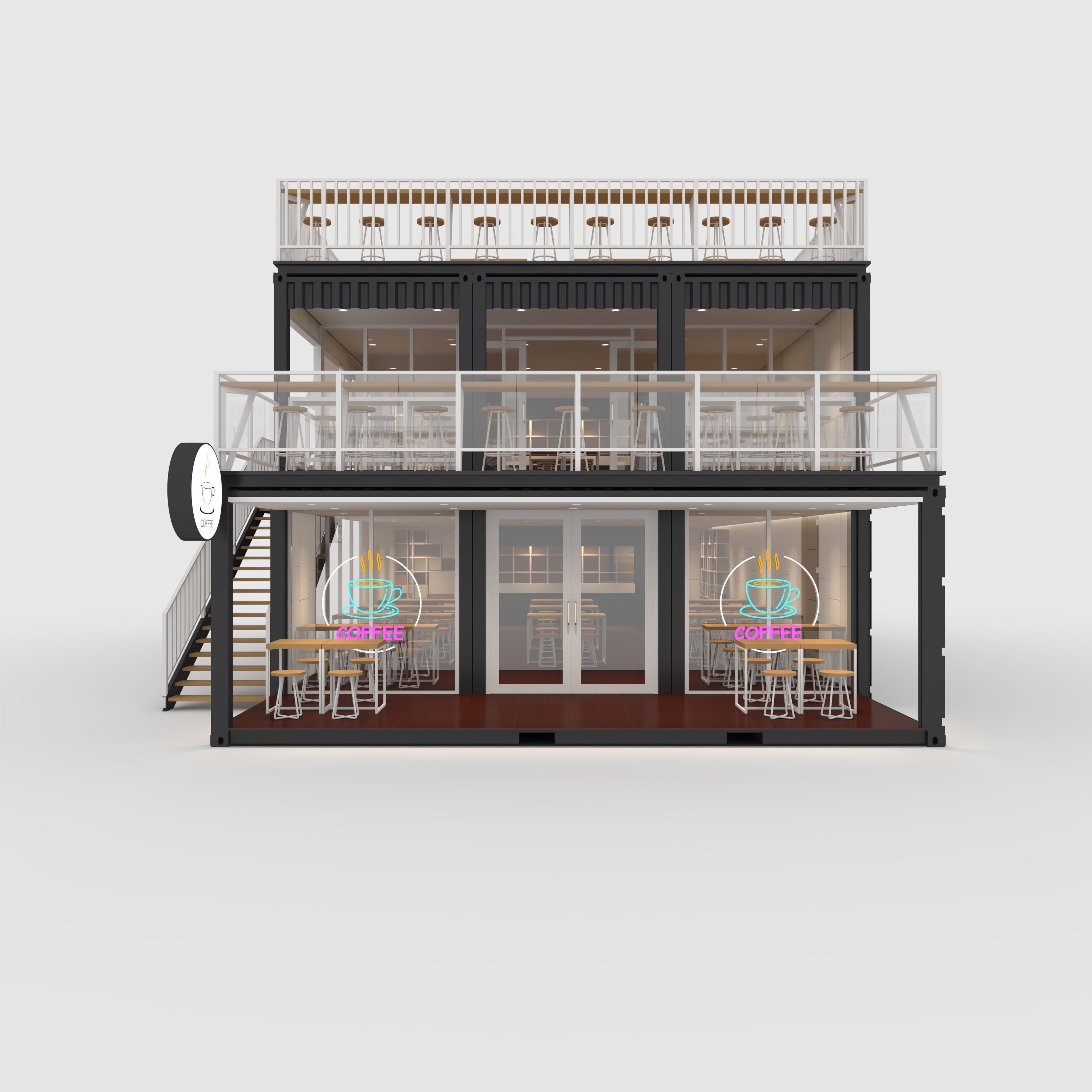 Container Cafe 10 3D model_2