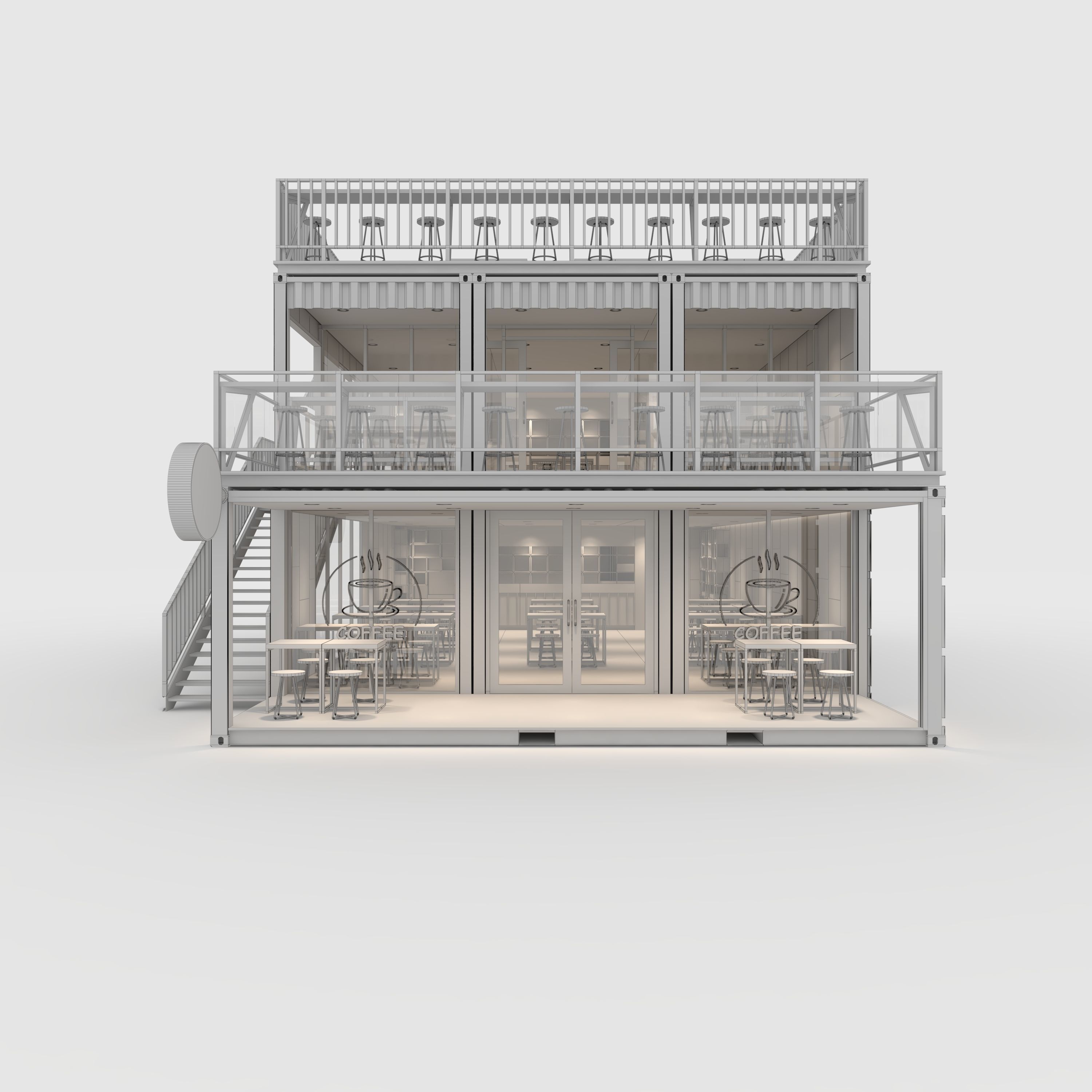 Container Cafe 10 3D model_3